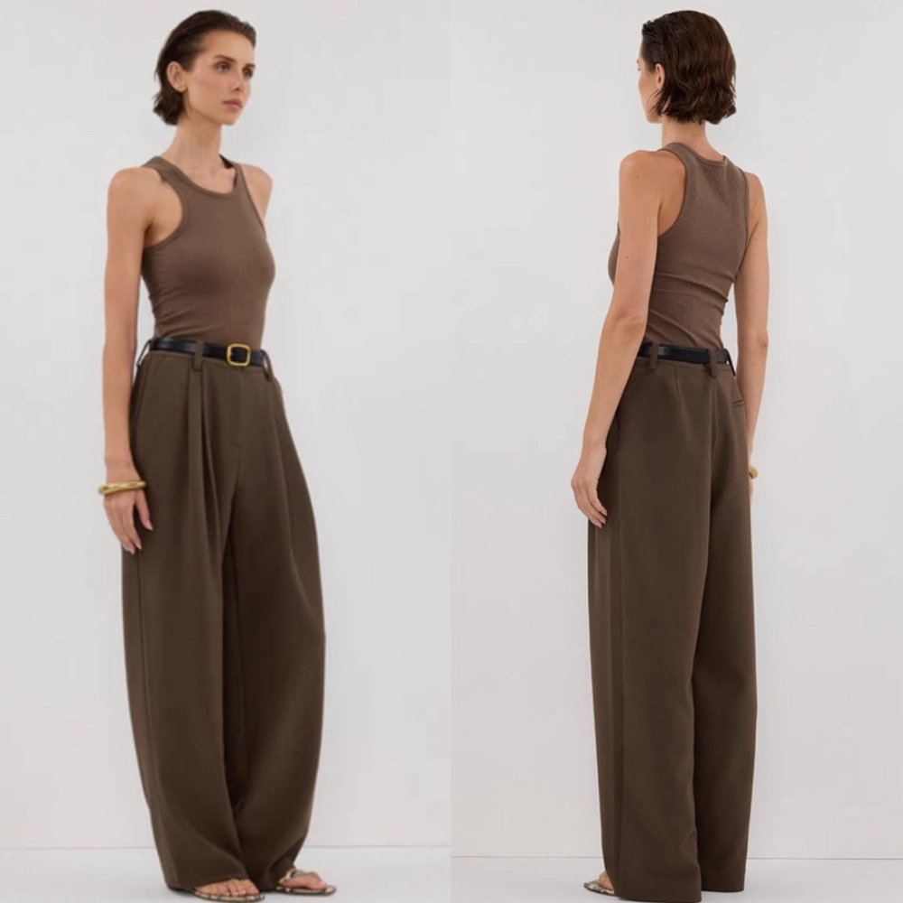 DISSH Westwood Clover High Rise Wide Leg Pleated Pants Trousers - Picture 2 of 9